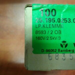 25.195.0253.0 Wieland Conn Cage Clamp Terminal Block 2 POS 3.5mm 100 pieces