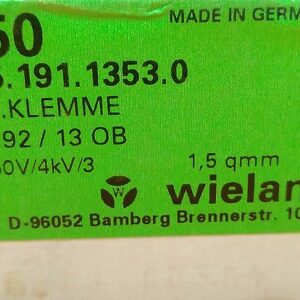WIELAND PRINTED CIRCUIT BOARD TERMINAL 8192 / 16 OB Articlenr. 25.191.1653.0
