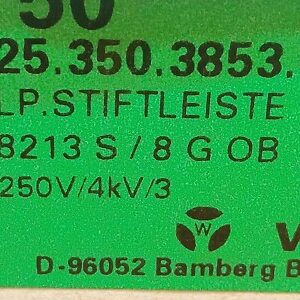WIELAND Wieland Electric 25.350.3853.0 Pin Header, 8Pos, 5.08Mm