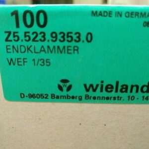 BOÎTE SCELLÉE DE 100 PCS Z5.523.9353.0 Pince d'extrémité de bornier Wieland