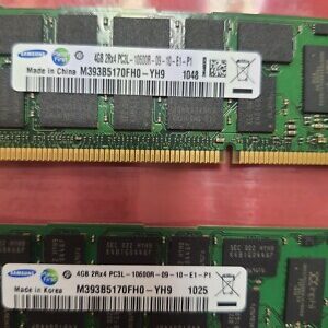Samsung 4gb PC3L-10600R 2Rx4 Server Memory M393B5170FH0 - YH9 1 pair (2 units)