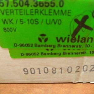 57.504.3655.0 Wieland Electric Conn Feed-Through Terminal Block PL 10 POS Screw