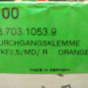 Wieland FEED-THROUGH TERMINAL WKF2,5/MD/15 orange Articlenr. 55.703.1053.9