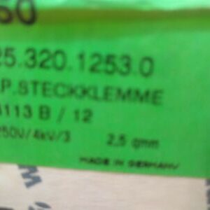 PCB CONNECTOR 8113 B / 12 25.320.1253.0 PCB female connector Wieland