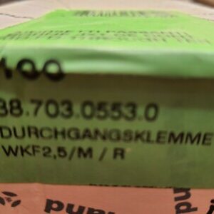 Wieland FEED-THROUGH TERMINAL WKF2,5/M / R Art.No. 38.703.0553.0 box of 100
