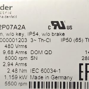 Schneider BMH0702P07A2A + Wittenstein alpha LP 070S-MF1-5 -1D1-3S