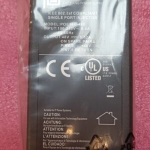 Phihong POE16U-480 PoE 48VDC 0.35A IEEE802.3af Approved