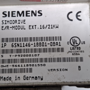 Siemens 6SN1146-1BB01-0BA1 Simodrive E/R-MODUL EXT 16/21KW VERSION B
