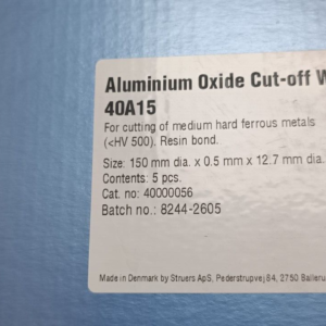 STRUERS 40000056 ALUMINUM OXIDE CUT-OFF WHEEL(X5)