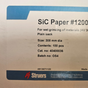 40400036 "ROTUS SIL PAPE 305MM,GR1200,100 STRUERS SIC paper #1200