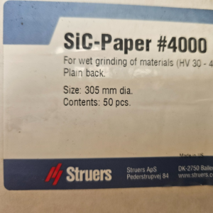 40400038 "ROTUS SILIC.PAPER 305MM,GR 4000 STRUERS SIC PAPER #4000