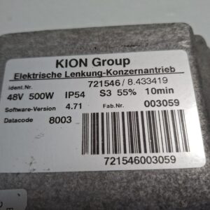 Steering motor for Stiill FMX14, Taken from FMX14, KION 721546 8.433419, 721546