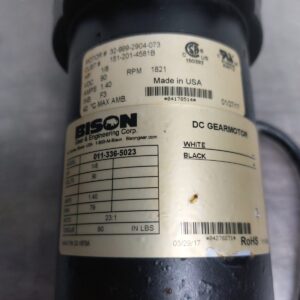 BISON 011-336-5023 DC GEARMOTOR 1/8HP 90V 1.40A 79RPM 23:1 32-999-2904-033