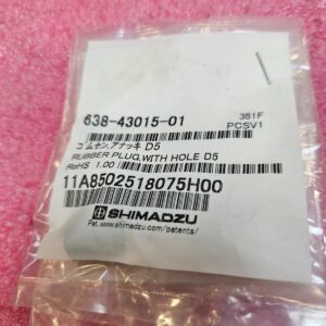Shimadzu Part Number:638-43015-01 RUBBER PLUG,WITH HOLE D5