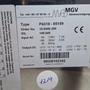 MGV Power Supply PA4310-05159