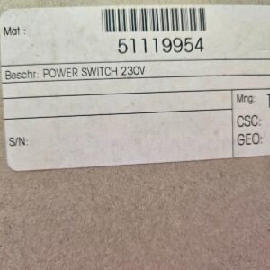 METTLER TOLEDO 51119954 POWER SWITCH 230V / 16A