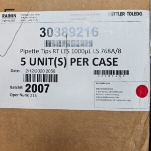 METTLER TOLEDO 30389216 RT-LTS-A-1000µL-/L/S-768/8 5 boxes as label