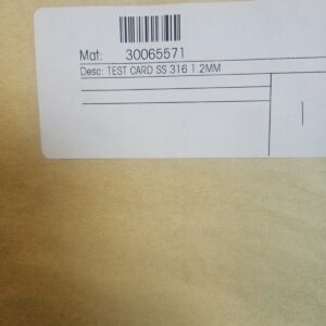 30065571 TEST CARD SS 316 1.2MM METTLER TOLEDO