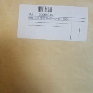 30065045 TEST CARD BRASS/NON-FE 1.6MM METTLER TOLEDO