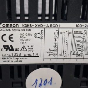 Omron K3HB-XVD-A K3HBXVDA BCD 1 Digital Display Panel Meter 100-240V AC